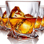 Whiskey Glasses Set of 6 Lead Free Crystal Old Fashioned